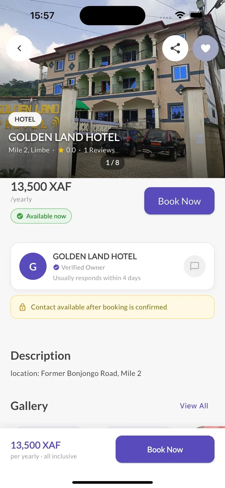 Find Home property detail screen