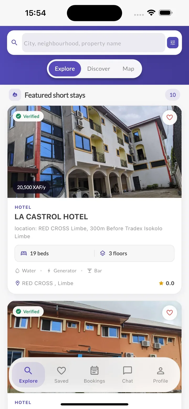 Find Home tenant home screen
